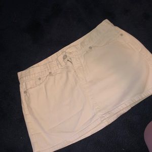 Lucky brand while denim mini skirt